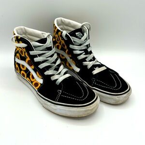 Kids Sunflower SK8 Hi VANS Skater Shoes‎ Size 4.5 EUC